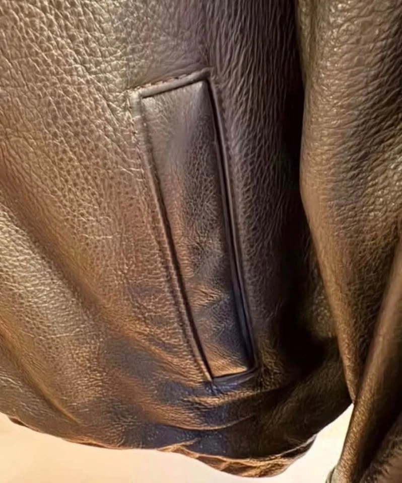 Vintage full-grain leather jacket BENTLEY motorcars men’s XL - photo 4
