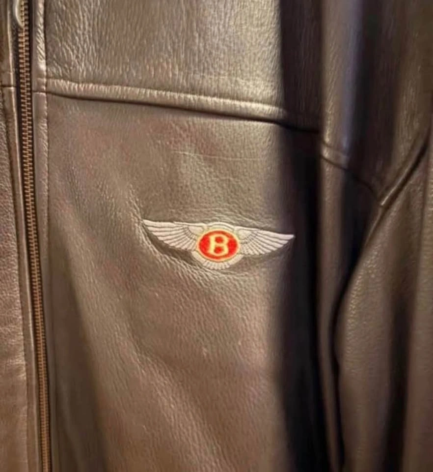 Vintage full-grain leather jacket BENTLEY motorcars men’s XL - photo 5