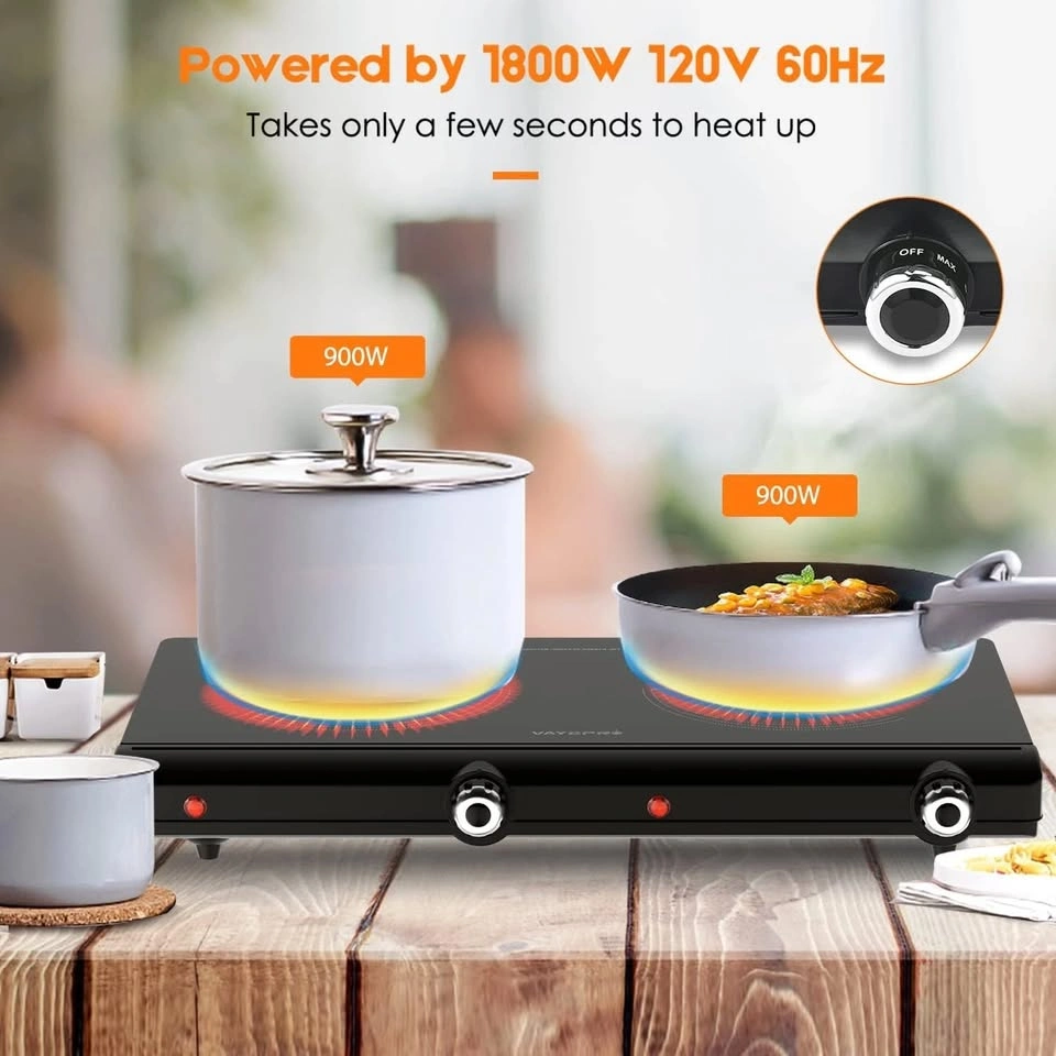 VAYEPRO HP202-T5G Double Hot Plate – Portable Dual Burner - photo 5
