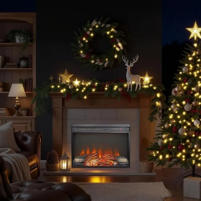 Innoflame 23-Inch Electric Fireplace Heater with Remote & Timer - photo 3