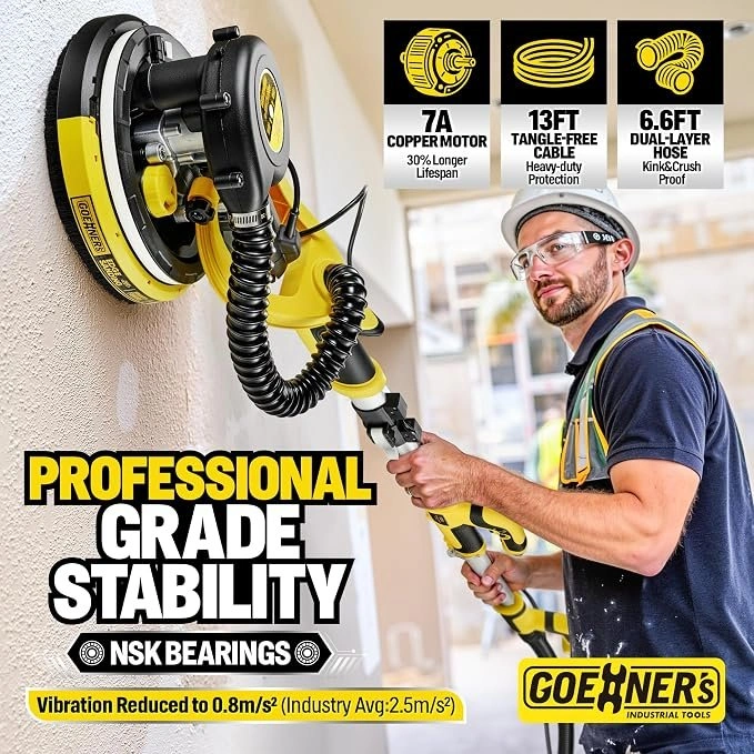 Goehner's Electric Drywall Sander with Vacuum & Variable Speed - photo 4