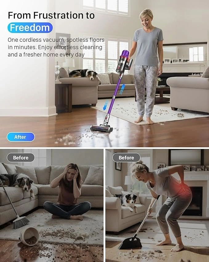iXlion TV109S Cordless Stick Vacuum – 45KPa Suction, 55-Min - photo 2