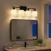 4-Light Matte Black Bathroom Vanity Light - photo 3