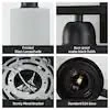 4-Light Matte Black Bathroom Vanity Light - photo 4