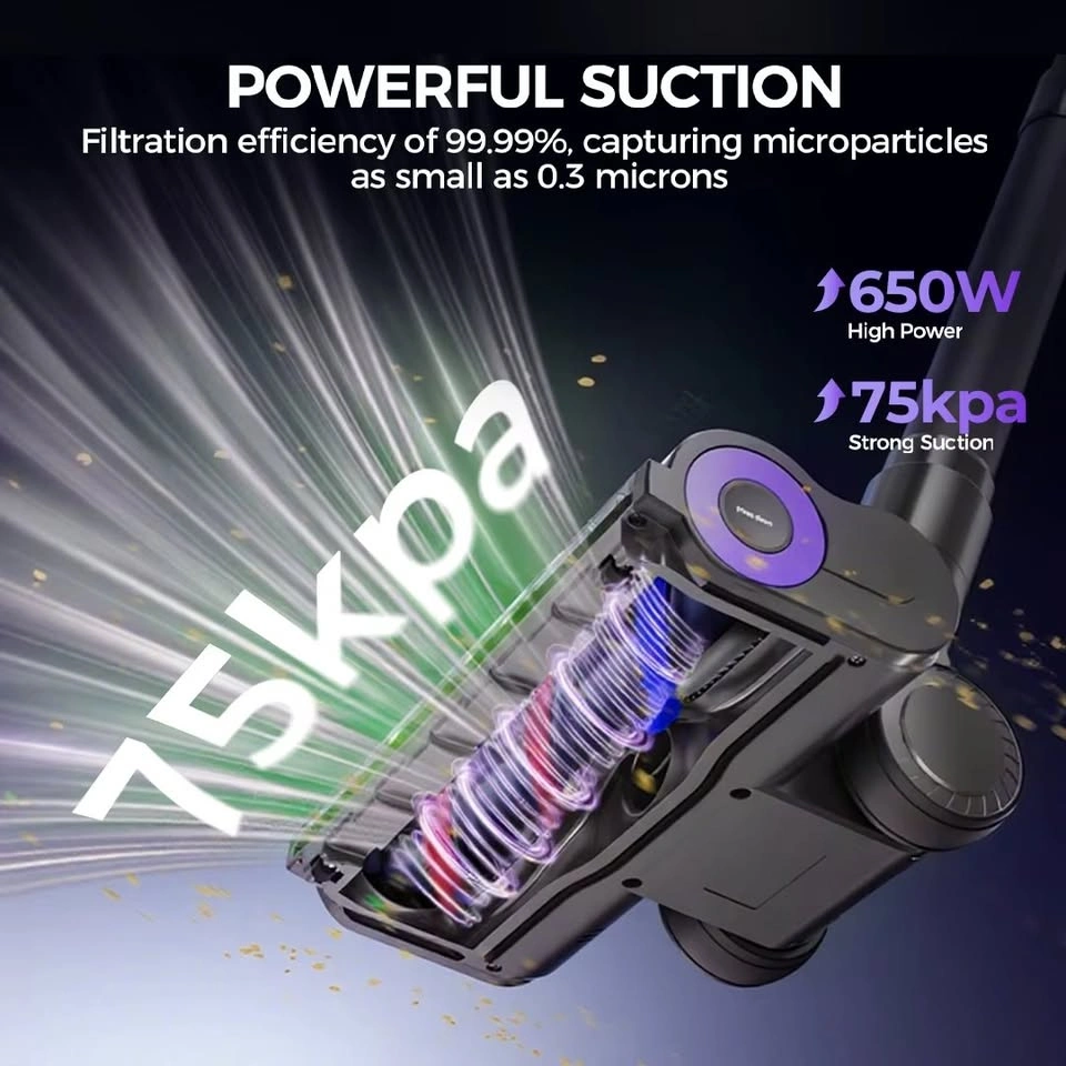 Redkey P9 Pro Cordless Vacuum Cleaner – 650W, 75KPa Suction - photo 4