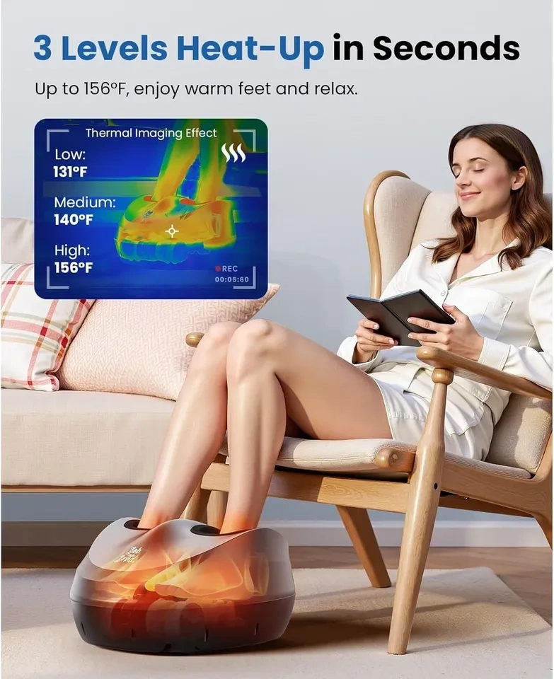 BOB AND BRAD 721 Shiatsu Foot Massager – Heat & Air Compression - photo 3