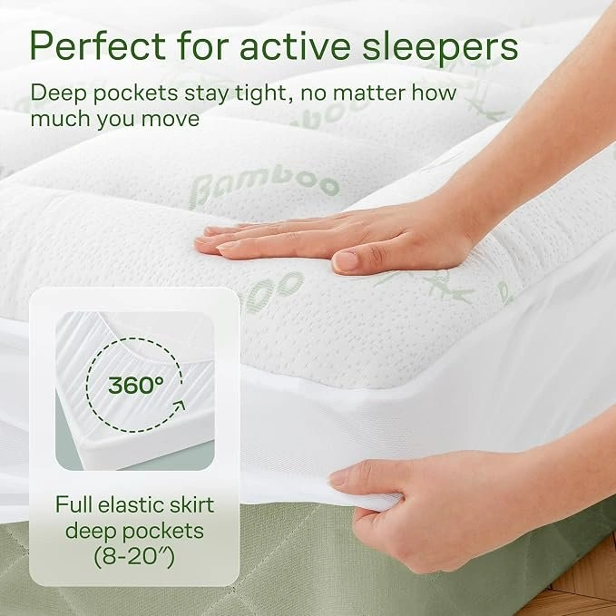 King Size Bamboo Quilted Mattress Pad / Topper (NEW) - photo 4