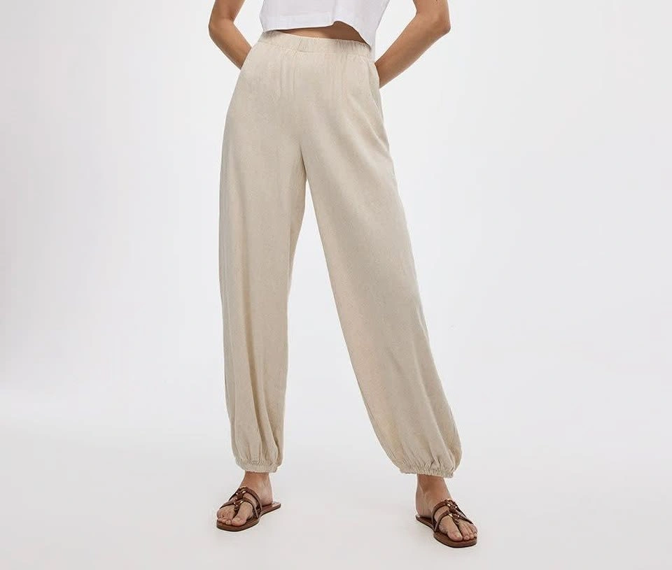 Like New - Linen Cargo Parachute Pants - Size Small - photo 2