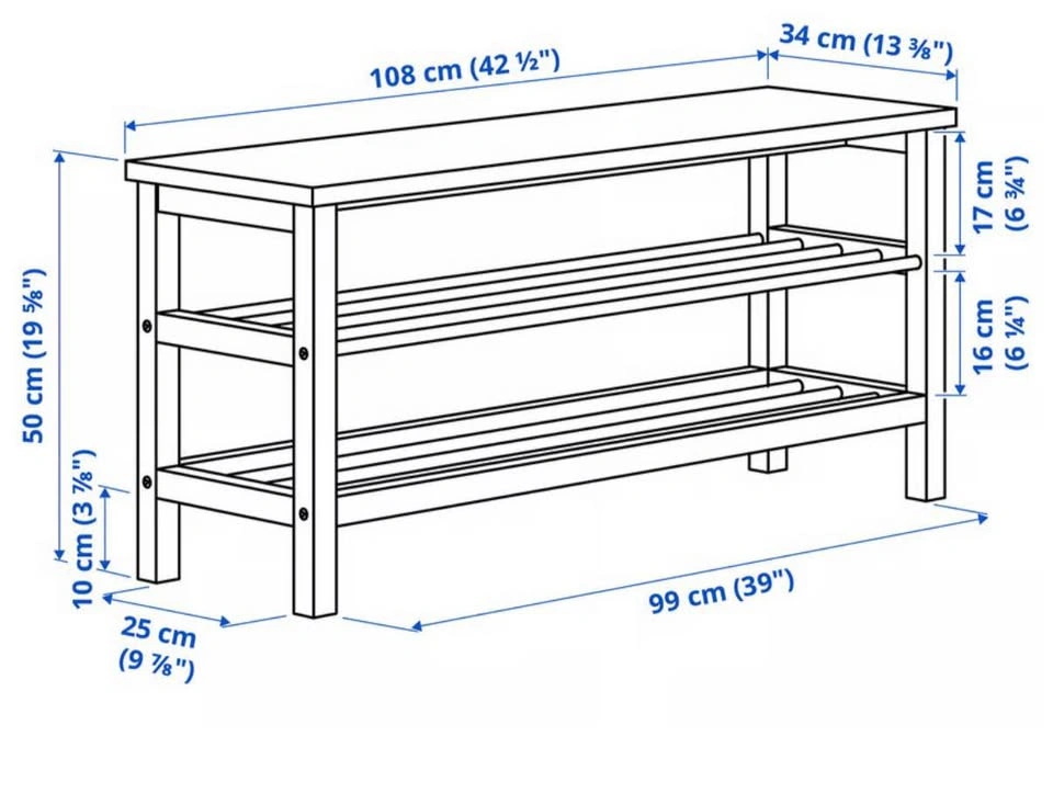 Bench with Shoe Rack - photo 4