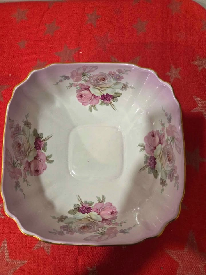 Vintage Old Foley James Kent Floral Bowl and Spoon - photo 3