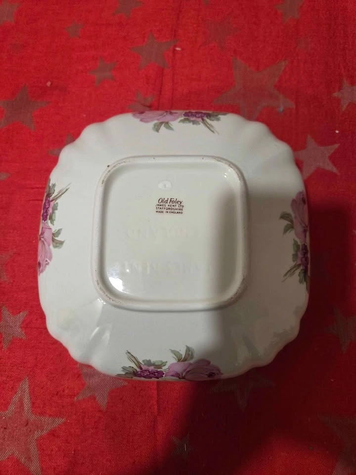 Vintage Old Foley James Kent Floral Bowl and Spoon - photo 4