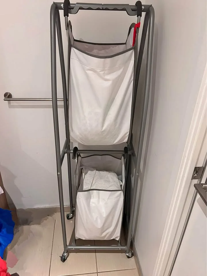 Double Laundry Sorter Hamper Cart thumbnail