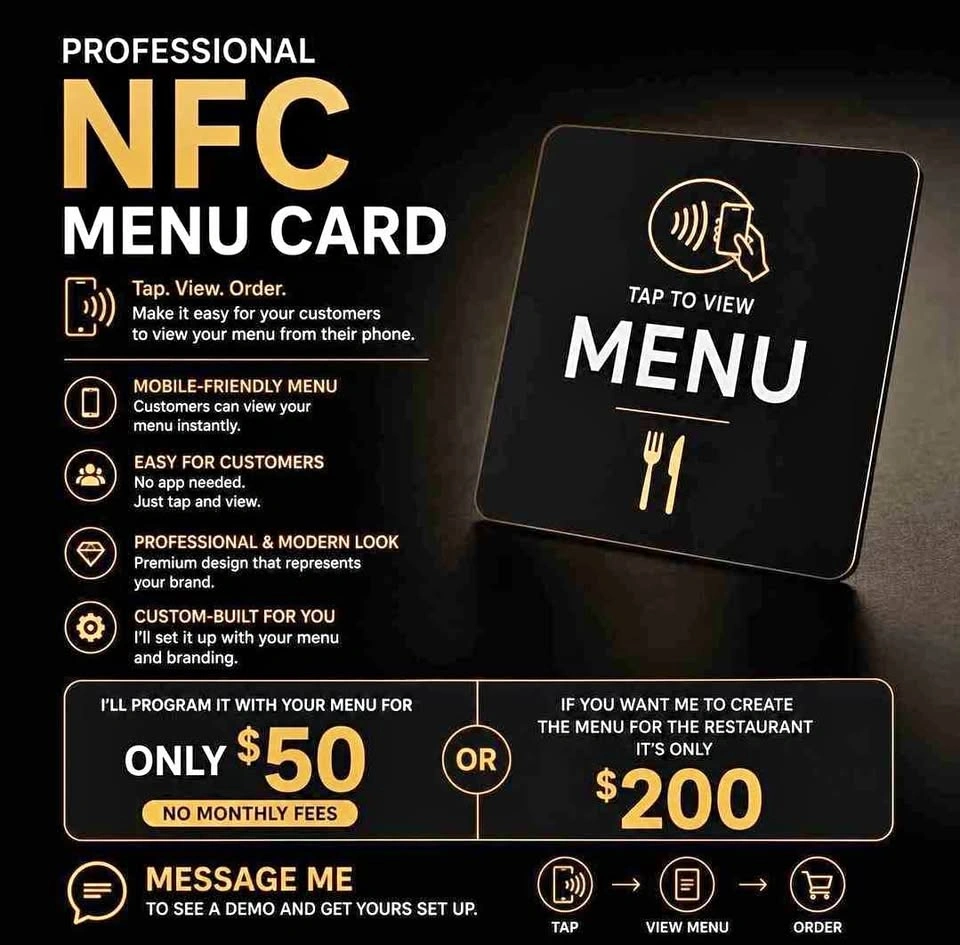 Digital Menu for Restaurants & Local Businesses
