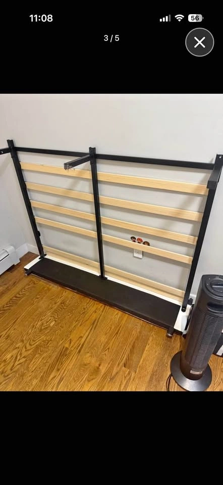 Full Size White Tufted Storage Bed Frame