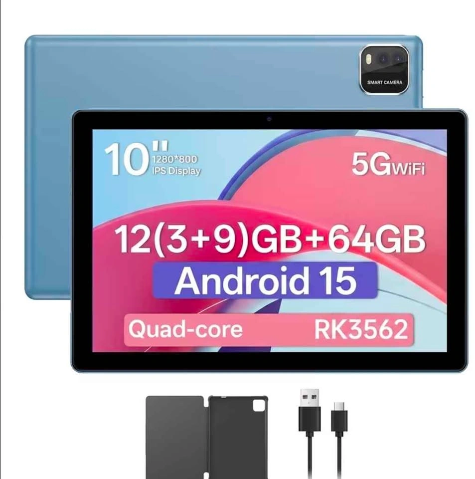 10.1" Android 15 Tablet 64GB 12GB RAM Quad-Core - photo 4