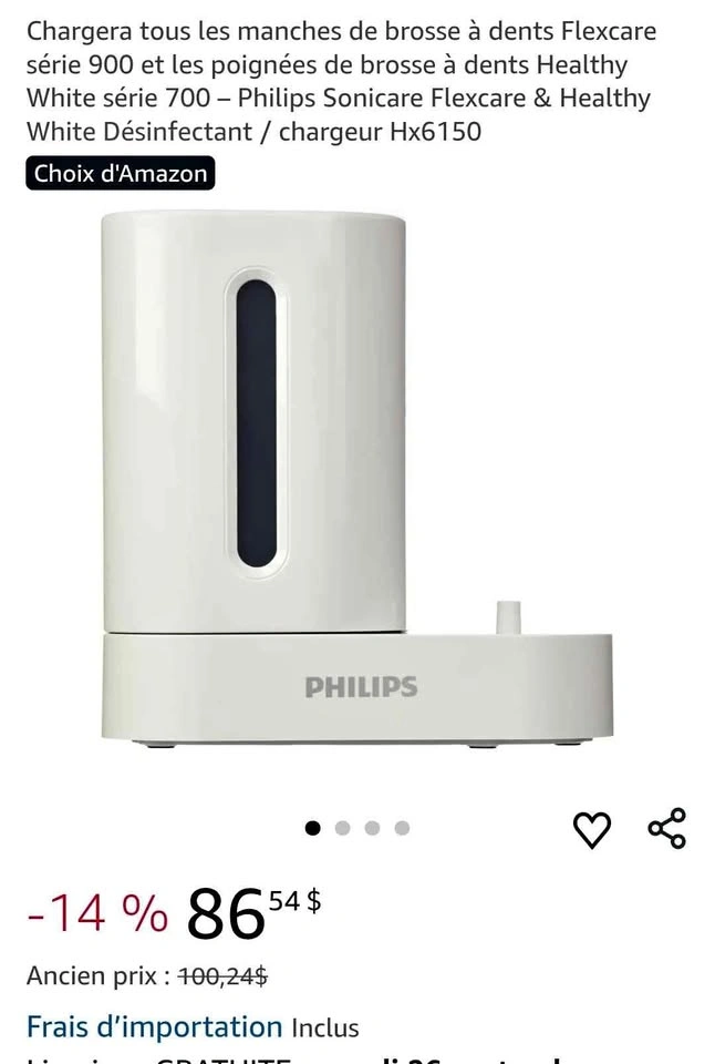 Philips Sonicare UV Sanitizer + Charger