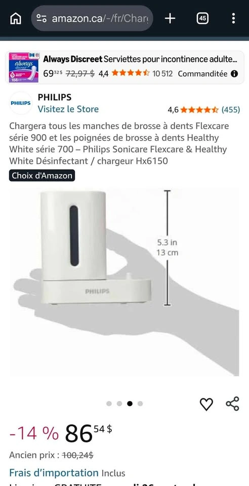 Philips Sonicare UV Sanitizer + Charger - photo 3