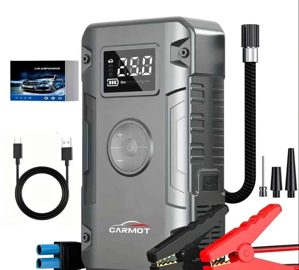 4-in-1 Portable Car Jump Starter with 150 PSI Air Compressor