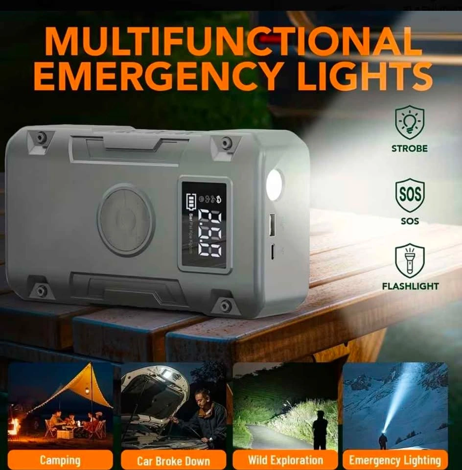 4-in-1 Portable Car Jump Starter with 150 PSI Air Compressor - photo 4