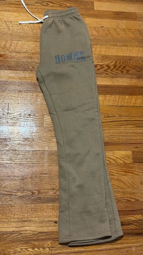 Men Fleece Sweatpants M Drawstring Elastic Waist Straight Leg - photo 2
