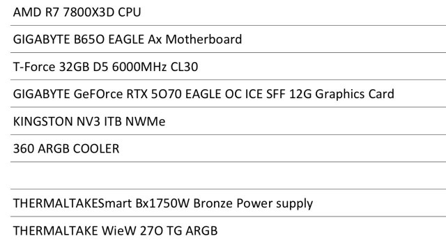 AMD Ryzen 7 7800X3D RTX 5070 Gaming Desktop - photo 4