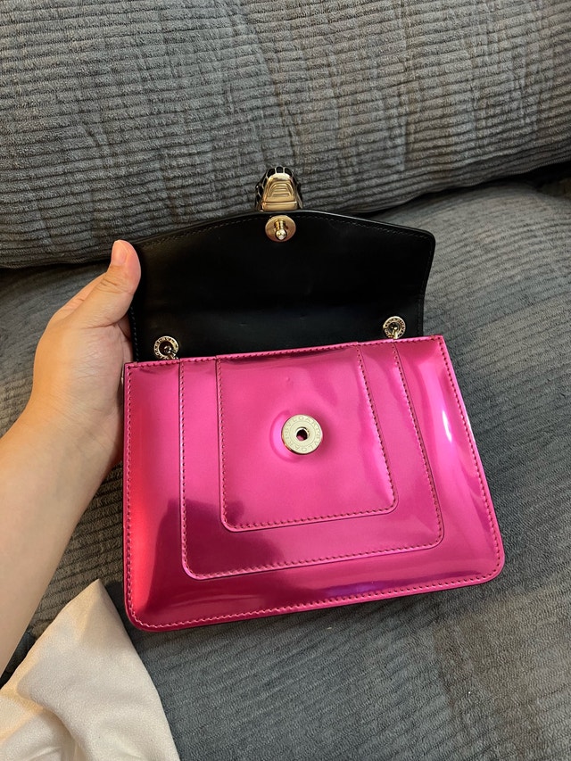 Authentic Bvlgari Serpenti Forever Pink Metallic Shoulder Bag - photo 4