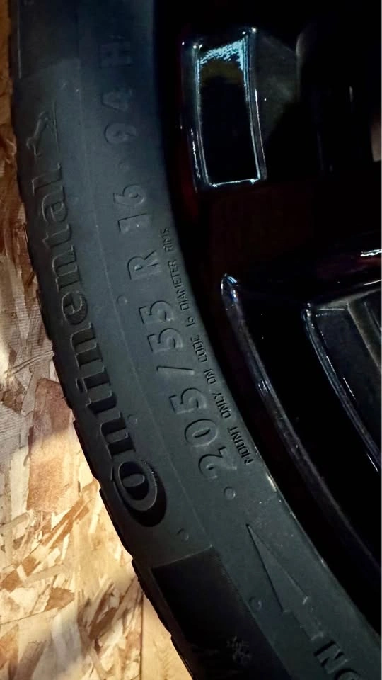 Used Winter Tires on Black Alloy Rims - 16” - 5x114.3 - photo 2