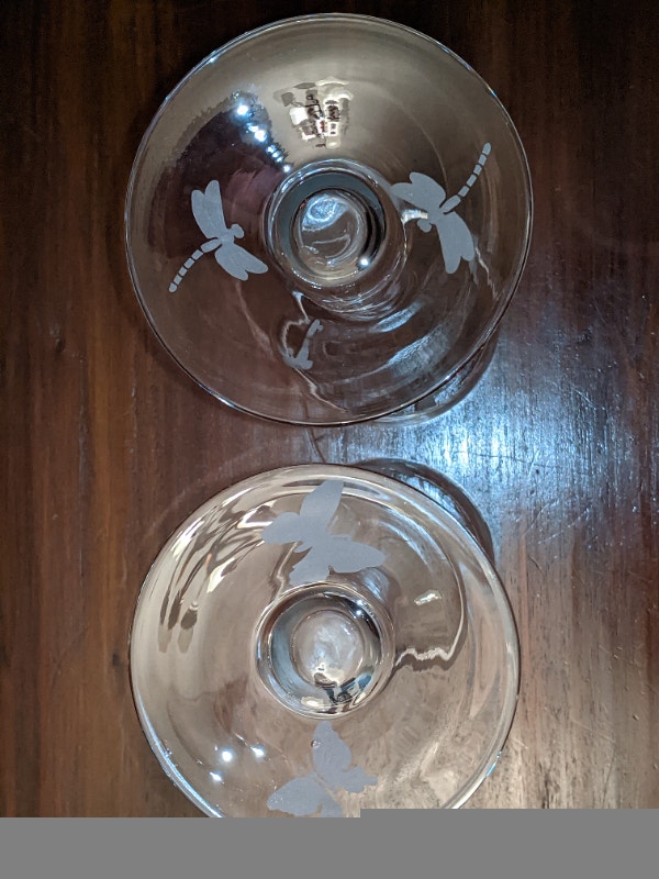 Butterfly and Dragon Fly Glass Candle Holder Set - photo 4