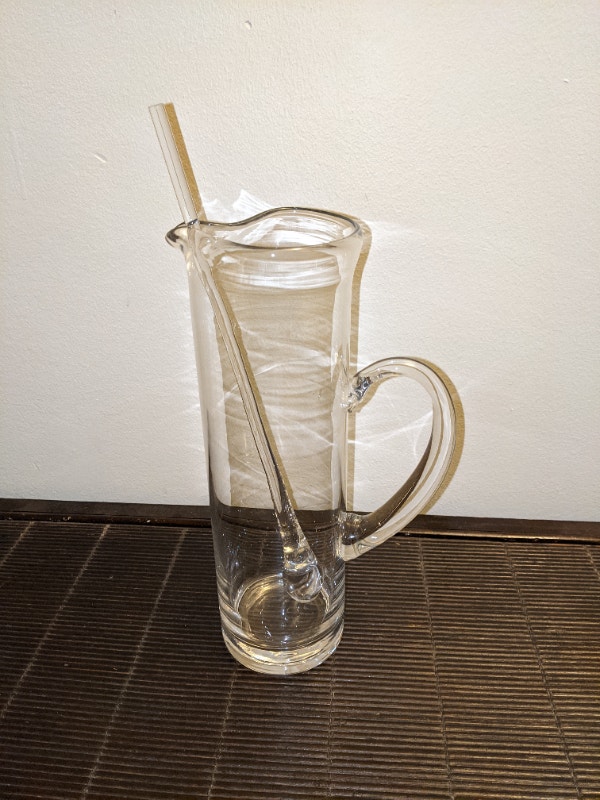 Glass Martini Pitcher with Stirrer ($50)