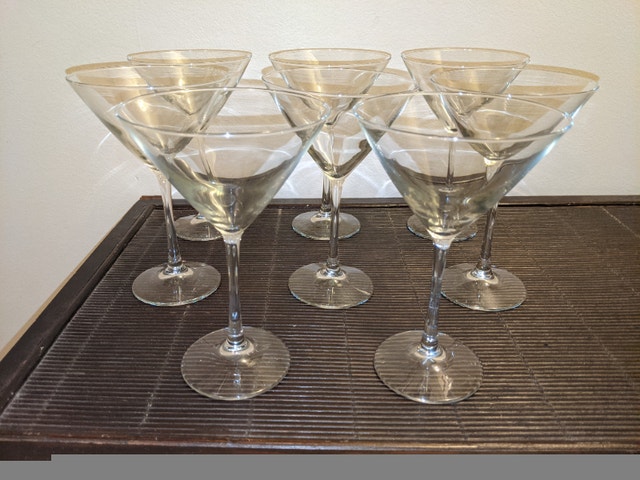 8 Large Martini Glasses (Take all for $50) - photo 2