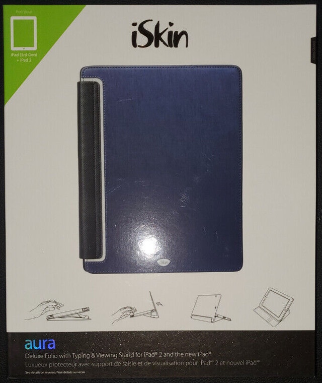 iSkin Aura Deluxe Folio with Typing & Viewing Stand for iPad