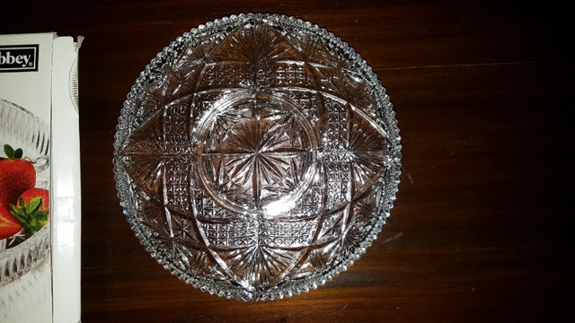 2 Divided Platters - Vintage Libbey Glass Clarion Server - photo 3