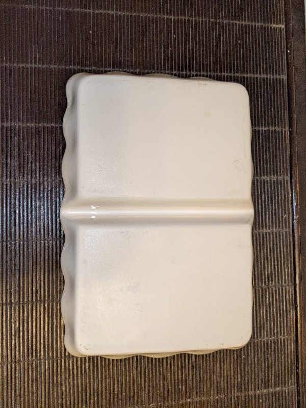 Rectangular White Serving Dish with Divider ($10) - photo 2