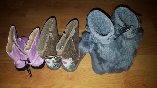 Sizes 4-6 Baby Girl Toddler Shoes and Boots Lot - 5 Pairs - photo 2