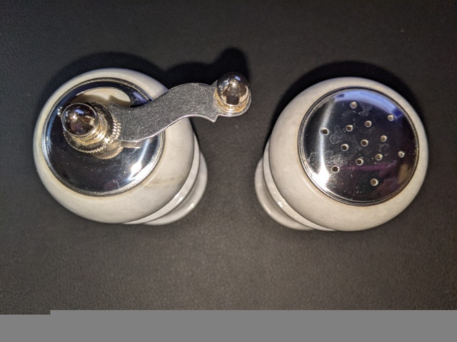 Marble and Silver Toned Salt and Pepper Shakers Lot - photo 4