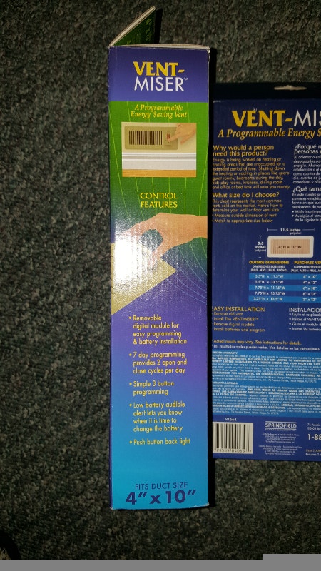 Vent Miser Programmable Energy Saving Vent Cover 4-by-10-Inches - photo 4
