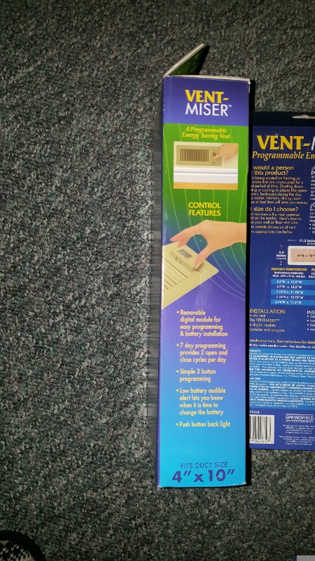 Vent Miser Programmable Energy Saving Vent Cover 4-by-10-Inches - photo 5