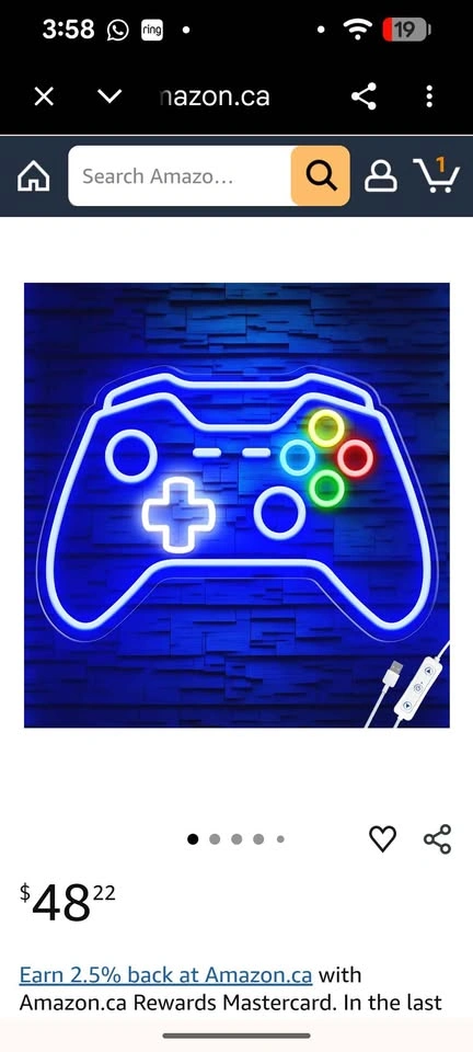 Gamepad Neon Sign - photo 2