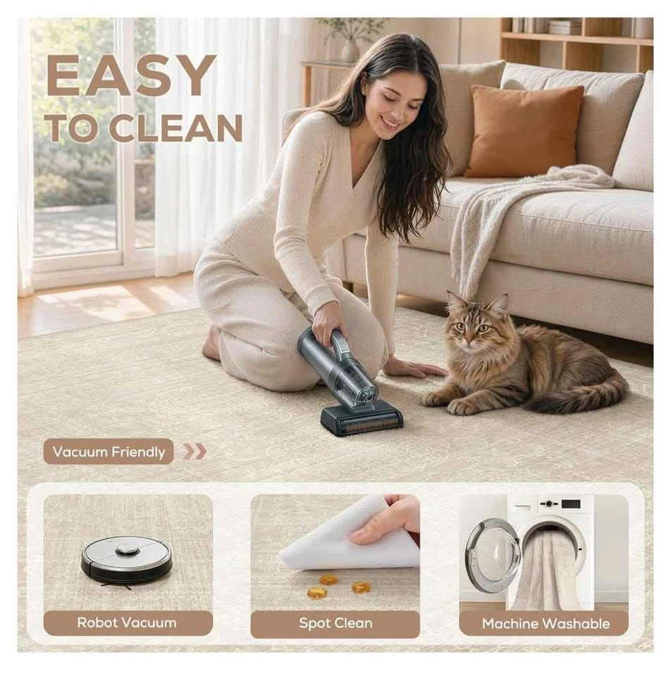 Brand new Neutral 10x14 Area Rugs for Living Room Washable - photo 2
