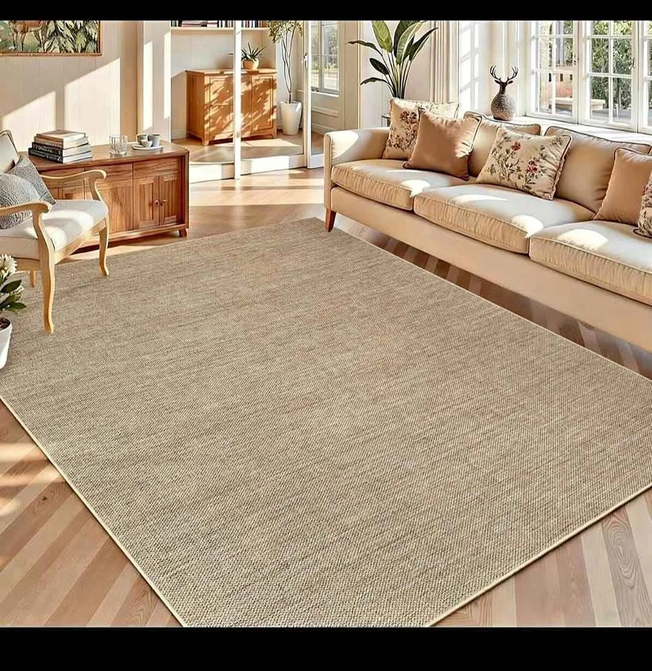 Brand new Area Rug (Woven Texture) 9x12 ft Taupe Beige