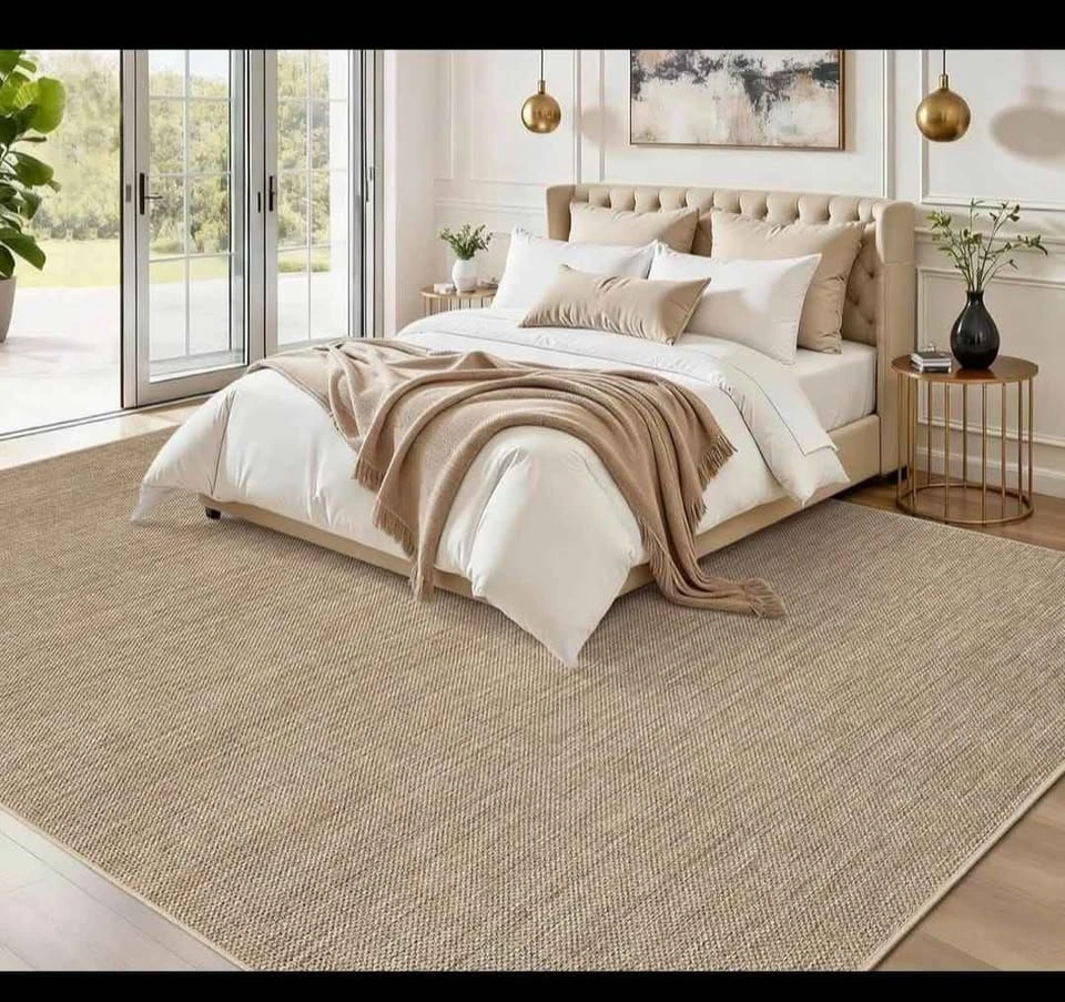 Brand new Area Rug (Woven Texture) 9x12 ft Taupe Beige - photo 5