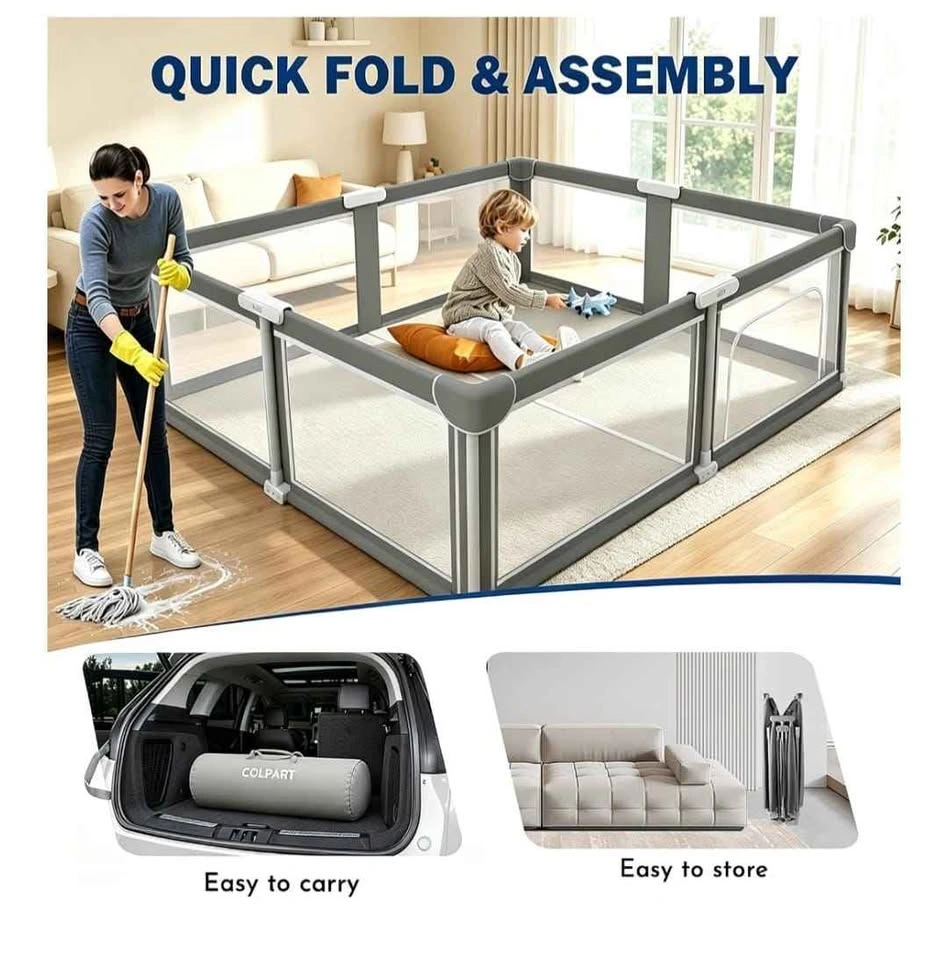 Brand new Foldable Baby Playpen, 59 x 71 in - photo 2