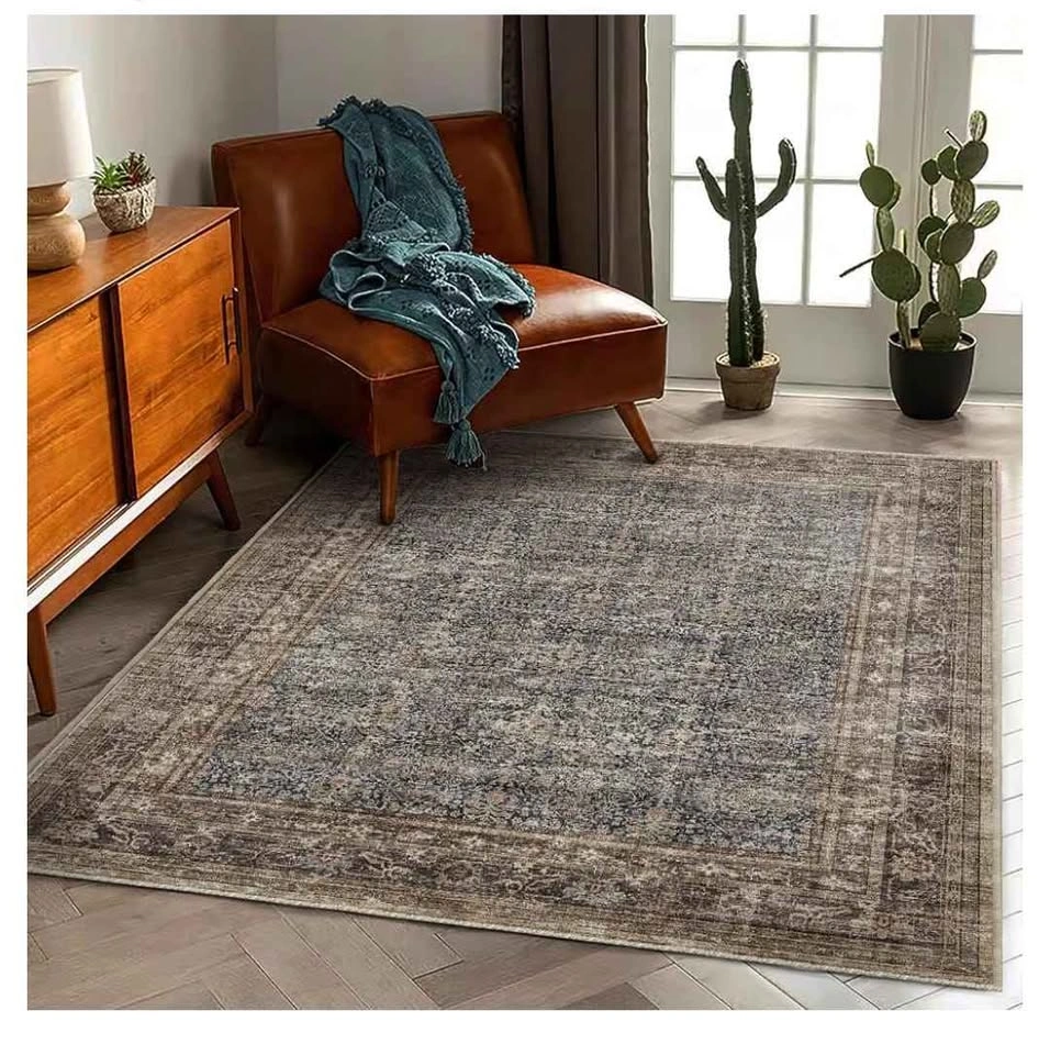 Brand new 6x9 ft Washable Vintage Traditional Area Rug - photo 3