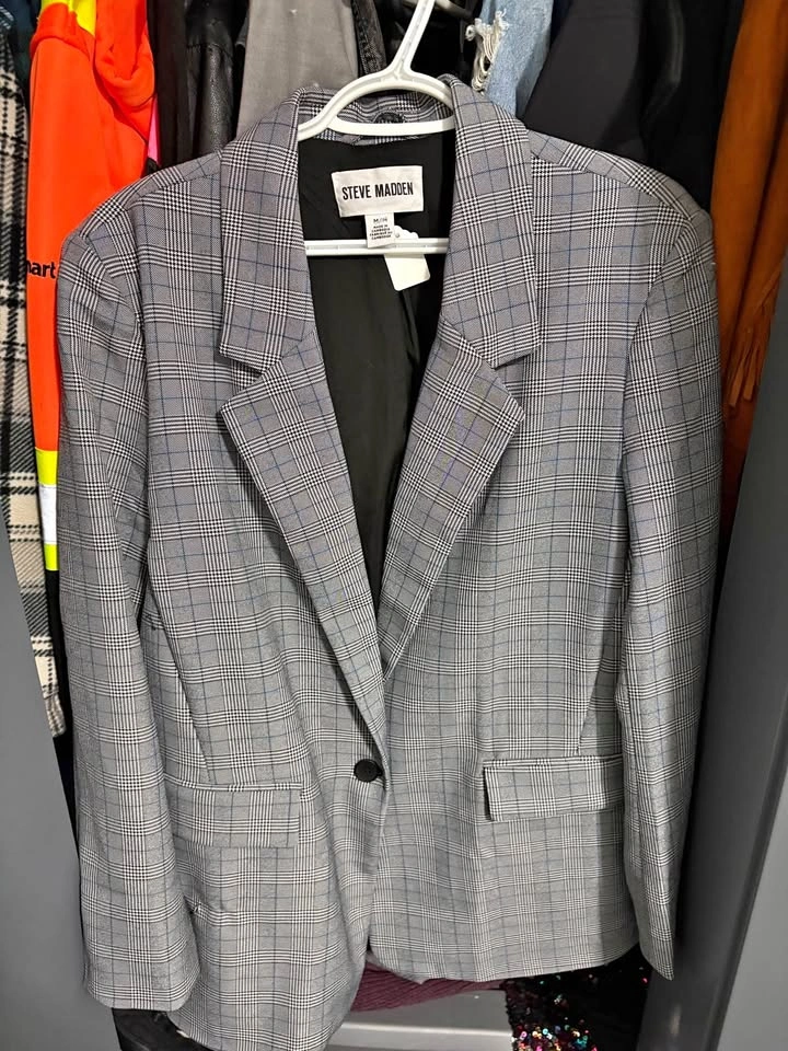 Steve Madden Plaid Blazer