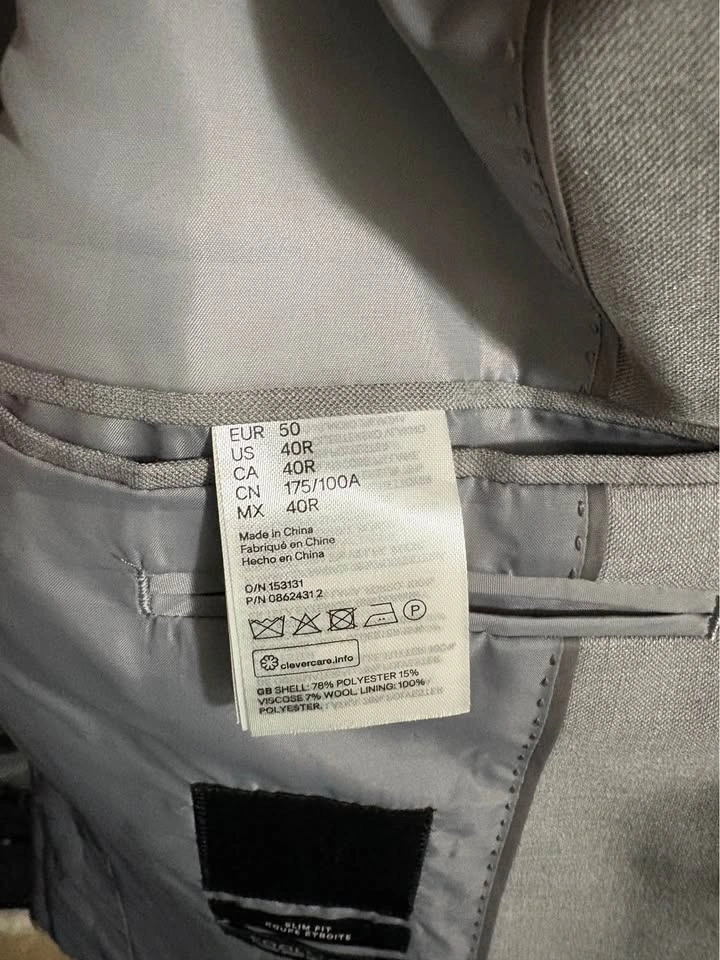 H&M Coolmax Slim Fit Blazer Jacket US 40R - photo 3
