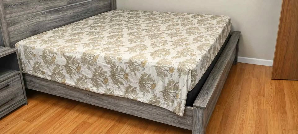 King size bed frame with Ashley king Size mattress