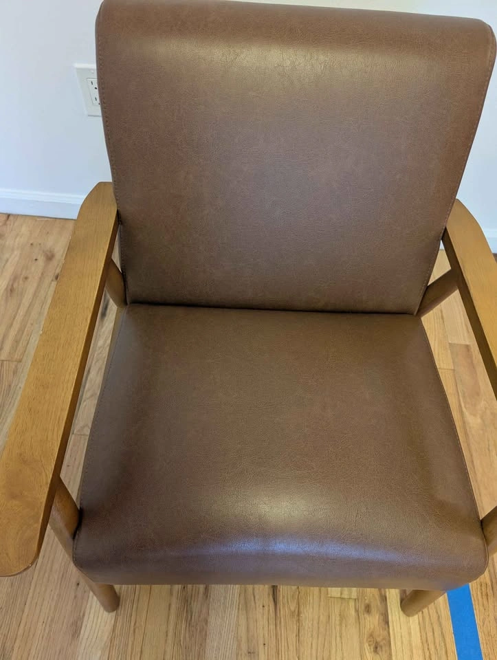 Brown accent chair, mid century modern (MCM) style - photo 3