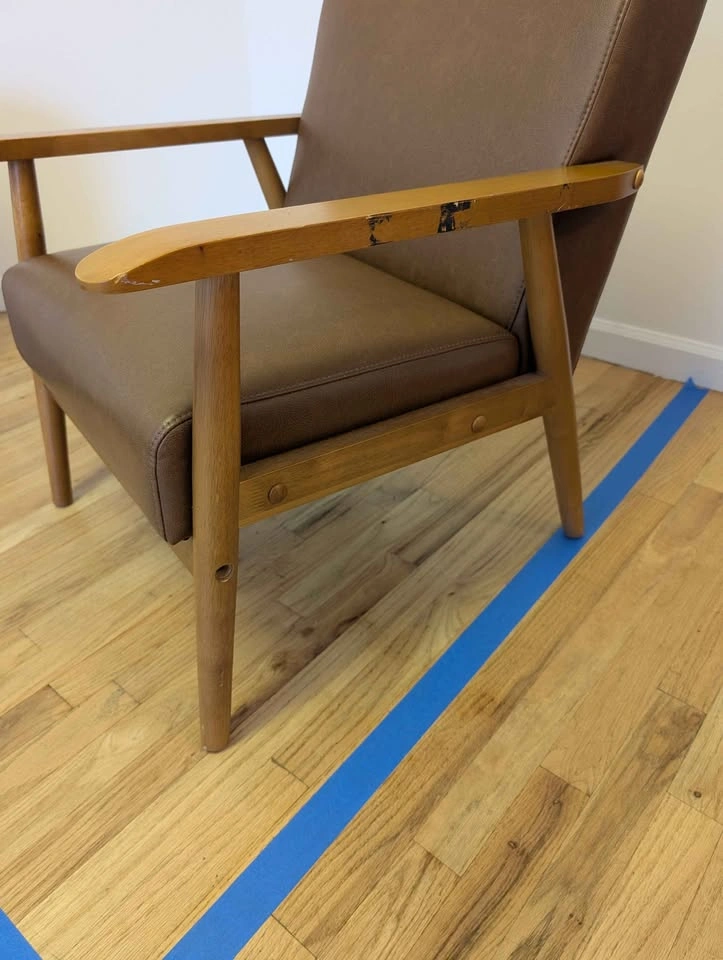 Brown accent chair, mid century modern (MCM) style - photo 5