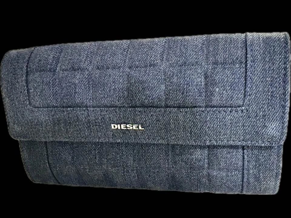 DIESEL Quilted Denim Clutch Wallet - photo 5