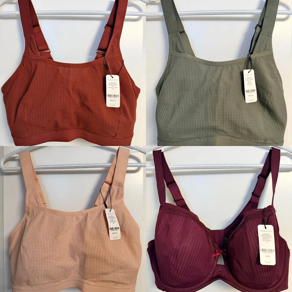 NEW Understance Bras 38DD – Tags Attached – Multiple Styles